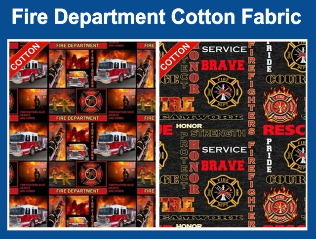 Fire Department Cotton Fabric